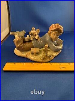 Lladro figurine boy with dog No. 5451, original box, original owner, great cond
