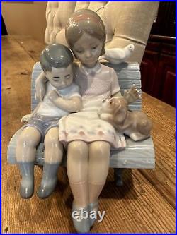 Lladro figurines collectibles Mom Son Dog
