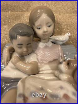 Lladro figurines collectibles Mom Son Dog