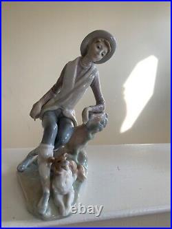 Lladro figurines collectibles Shepard boy with dog #4659