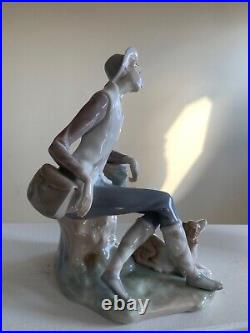 Lladro figurines collectibles Shepard boy with dog #4659