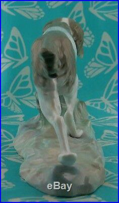 Lladro or # 308.13 HUNTING DOG WithQUAIL MINT