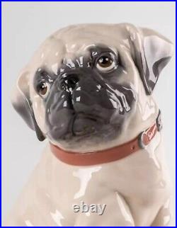 Lladró porcelain Art Lladro Sculpture Pug Dog Puppie Pug