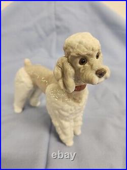 LladroPoodle Standing Dog Porcelain Figurine