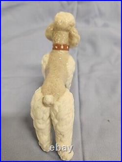 LladroPoodle Standing Dog Porcelain Figurine