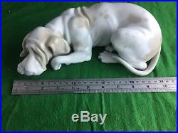 Lovely Lladro''Large Dog Hound'' Porcelain Figurine Made In Spain USC RD8667