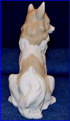 Lovely Rare Nao By Lladro''Pomeranian'' Dog Sitting Figurine USC RD8016