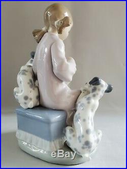 MINT Lladro Honey Lickers Girl with Dalmatian Dogs Puppies 1248 Figurine Gift