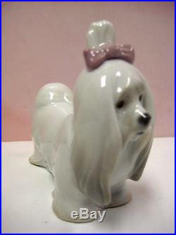 Maltese Puppy Dog Animal Figurine By Lladro #8368