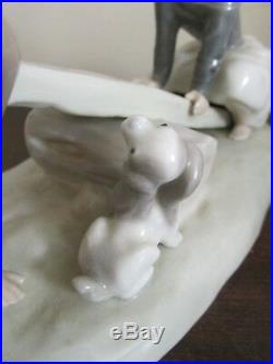 NAO By Lladro Spain Porcelain Figurine 4867 Seesaw Girl Boy Dog