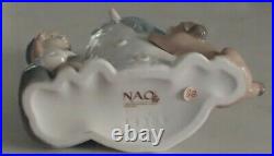 NAO Lladro 1438 Winter Games snowman with child & puppy dog MWOB, RV$165