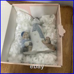 NAO Lladro 1438 Winter Games snowman with child & puppy dog MWOB, RV$165