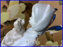 NAO Lladro Puppy Kisses Girl with Puppy Dog Early Impressed NAO Mark Made in Spain