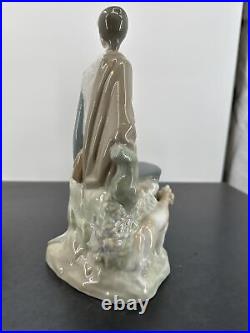 NAO by Lladro 10.5 Shepherd Boy with Dog & Lambs Figure Made in Spain