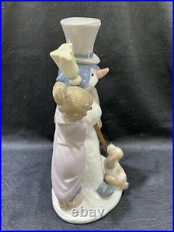 NEW IN BOX Lladro 5713 The Snowman with Boy Girl & Dog Porcelain Figurine