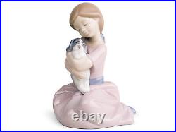 Nao By Lladro #1451 My Puppy Love Brand Nib Girl Holding Dog Cute Bargain F/sh