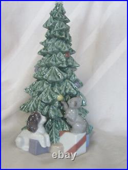 Nao By Lladro Christmas Mischief Figurine #1620 Brand Nib X-mas Tree Dog Cat F/s