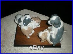 Nao By Lladro Dogs #0385 Wake Up & # 0386 Playful Pups