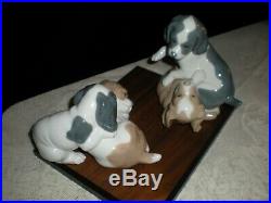 Nao By Lladro Dogs #0385 Wake Up & # 0386 Playful Pups