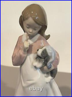 Nao by Lladro And Now to Bed Figurine 1478 Girl Dog GREAT CONDITION Rare