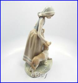 Nao by Lladro Figurine Girl Holding Basket with Dog, 11