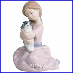 Nao by Lladro MY PUPPY LOVE 5 1/2 tall girl with pet dog 02001451