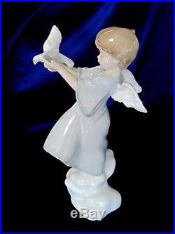 New Lladro #8533 Peace On Earth Brand Nib Angel With Dove Religion Save$ Free Sh
