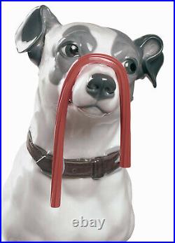 New Lladro #9192 Jack Russel With Licorice Brand New In Box Dog Large Save$ F/sh