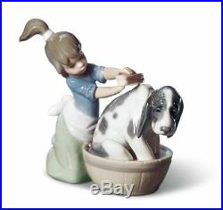 New Lladro Bashful Bather Dog Figurine #5455 Brand Nib Best Friends Save$$ F/sh