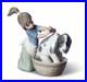 New Lladro Bashful Bather Dog Figurine #5455 Brand Nib Girl Pet Save$$ F/sh