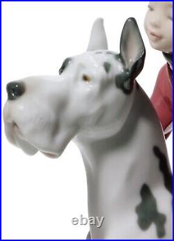 New Lladro Giddy Up Doggie Girl Figurine #8523 Brand Nib Dog Large Save$$ F/sh