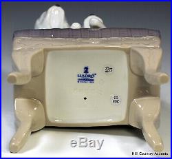 New Lladro Looking Pretty #6688 2 Maltese Dogs On Stool Boxed $520 V Nib