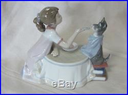 New Lladro Tea Time Girl Figurine #9197 Brand New In Box Dog Tea Party Save$f/sh