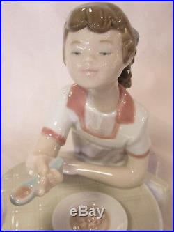 New Lladro Tea Time Girl Figurine #9197 Brand New In Box Dog Tea Party Save$f/sh
