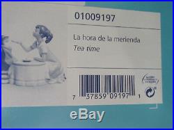 New Lladro Tea Time Girl Figurine #9197 Brand New In Box Dog Tea Party Save$f/sh