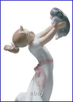 New Lladro The Best Of Friends Girl Figurine #8032 Brand Nib Puppy Save$$ F/sh