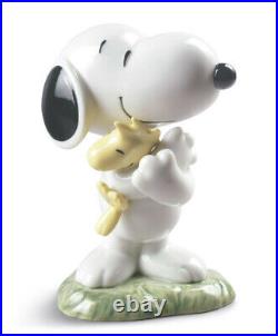 PEANUTS NAO BY LLADRO SNOOPY With WOODSTOCK BRAND NIB #531 CHARLIE BROWN DOG F/SH