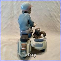 PRECIOUS CARGO Porcelain Figure by LLADRO #5794 Boy on Scooter w Puppies