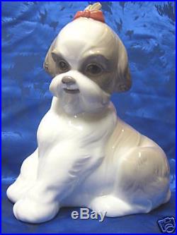 Pampered Shih-tzu Dog Figurine Nao By Lladro #1654