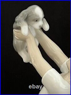 Perfect Lladro 8032 Children With Animals Best Friends Girl Holding Puppy Dog 9