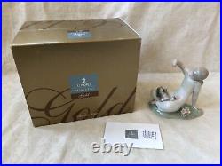 Playtime with Petals Lladro Figurine Girl with Dog Original Box Mint Condition