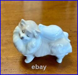 Pomeranian LLADRO Glazed Porcelain Art Statue Figurine