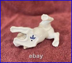 Pre Owned Vintage Lladro Porcelain Brown And White Beagle Playful Dog Figurine