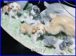 Puppy Parade Girl with Dogs Figurine 9.5 x 12.20 x 5.5 New no box
