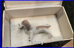 RARE HTF LLADRO 1997 MORNING DELIVERY #6398 BASSET HOUND DOG FIGURINE WithBOX