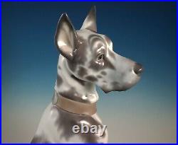 RARE Large Lladro Seated Great Dane Dog Figurine 6558 Alvarez Retired 1998-2000