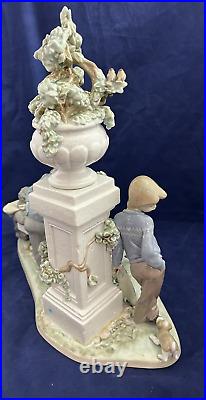 RARE! Lladro Figurine Puppy Dog Tails Depicts Four Boy #5539 With BOX