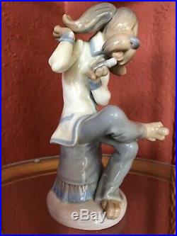 RARE Lladro Lead Singer RETIRED DOG BAND Porcelain Dog Figurine