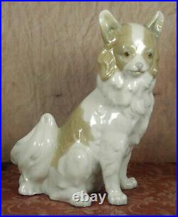 RARE Lladro Nao Long Haired Chihuahua Papillon Dog 20.5cm Spanish Figure/Statue