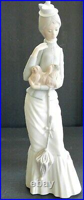 RARE Lladro Retired Figurine- Walk With The Dog, No. 4893, Matte Finish, MINT